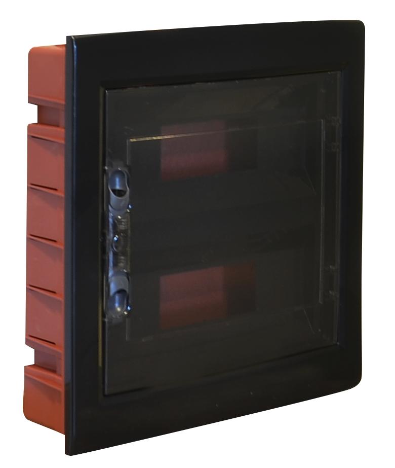 foto del prodotto a2zworld centralino da incasso 24 moduli con portello fum e telaio estraibile, nero, 330x420x80 mm, ideale per installazioni elettriche moderne e professionali
