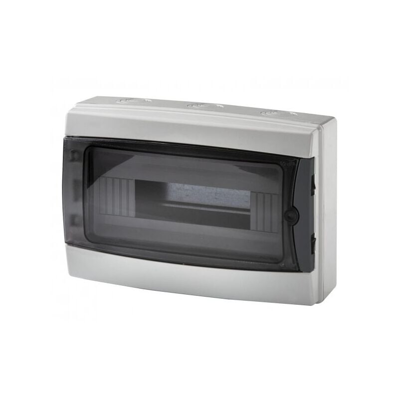 foto del prodotto a2zworld centralino da parete 12 moduli con portello fum , grigio ral 7035, 280x220x100 mm, ip65, ideale per installazioni elettriche interne ed