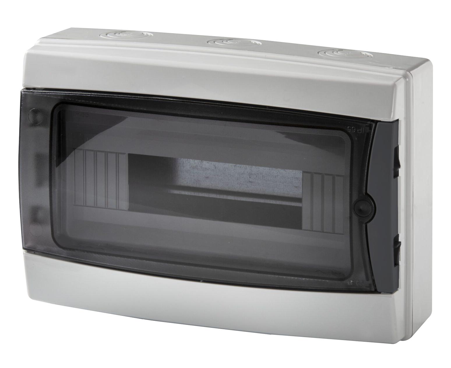 foto del prodotto a2zworld centralino da parete 12 moduli con portello fum , grigio ral 7035, 280x220x100 mm, ip65, ideale per installazioni elettriche interne ed esterne