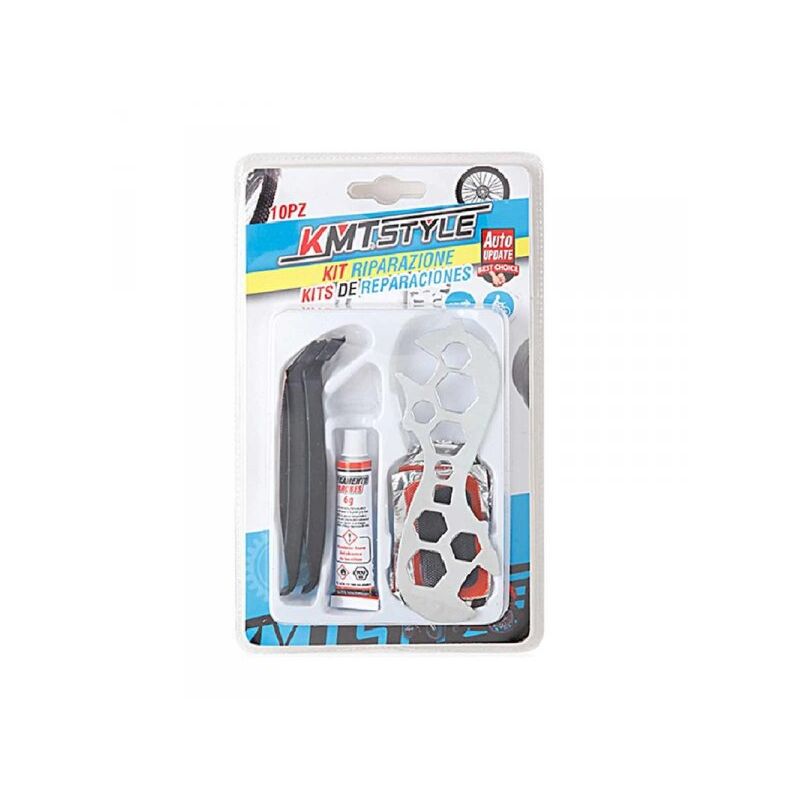 foto del prodotto a2zworld kit riparazione per pneumatici bicicletta riparazione camera d aria bici moto veicoli con pneumatici in gomma kit da 10 pezzi