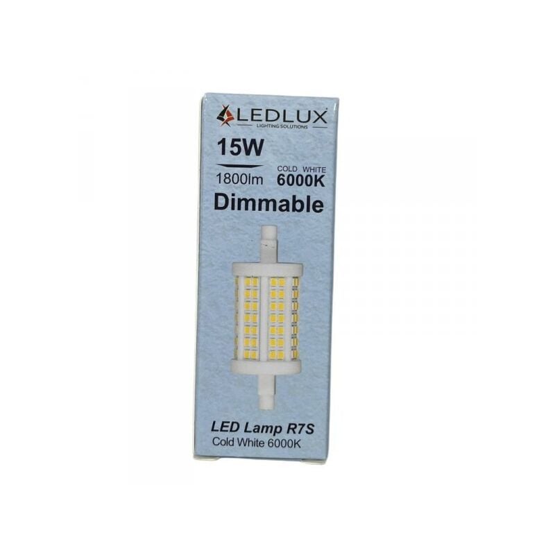 foto del prodotto a2zworld lampadina led r7s 78mm smd 220v 15w 140lm w bianco freddo 6000k 80 360 triac dimmer ip20 2100 lumen
