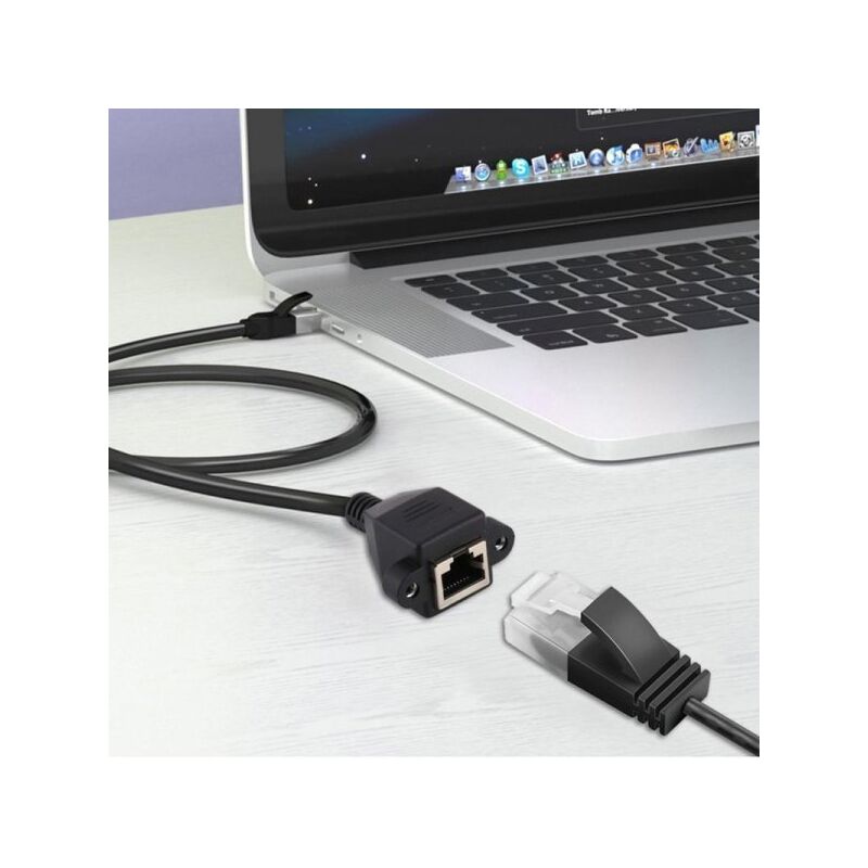 foto del prodotto a2zworld prolunga cavo ethernet da 0.6 metri supporta max 1gbps consgliabile con cat 5e e cat 6 banda max 250mhz presa di rete rj45