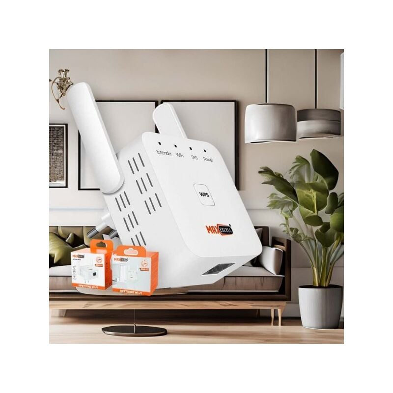 foto del prodotto a2zworld ripetitore wireless wifi extender velocit banda 300mbps con due antenne esterne configurazione facile e veloce bianco