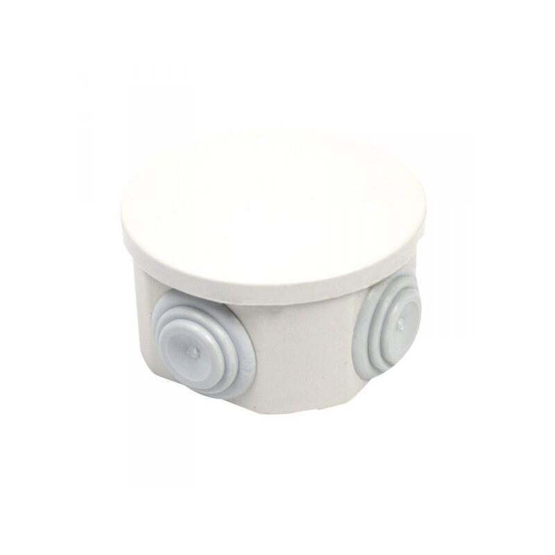 foto del prodotto a2zworld scatola di derivazione da parete stagna ip44 con 4 uscite passacavi tonda d80x40mm coperchio a pressione