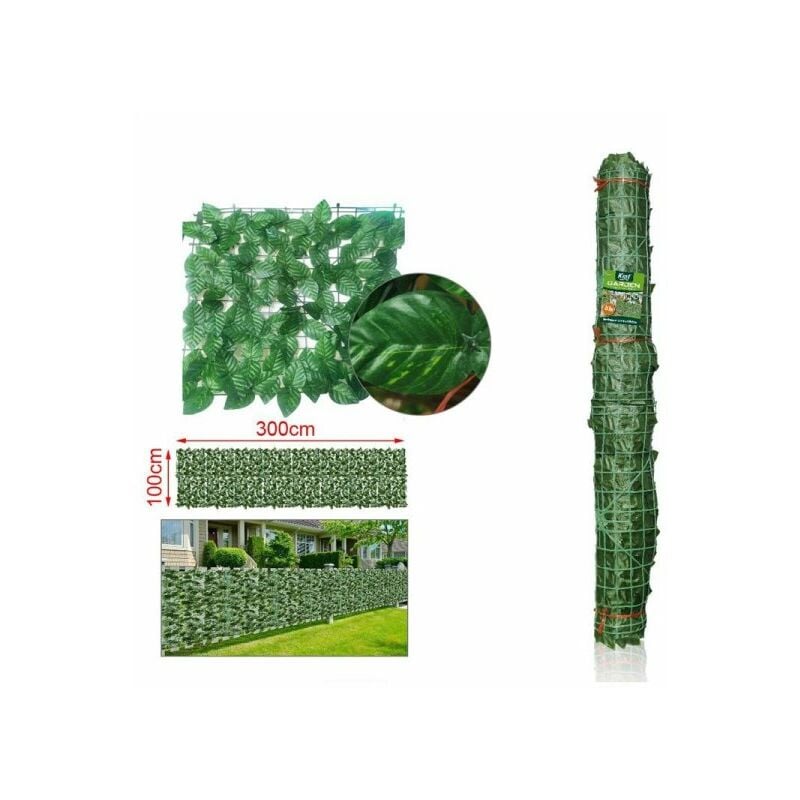 foto del prodotto a2zworld siepe finta artificiale rete recinzione 1mx3m con foglie di potos