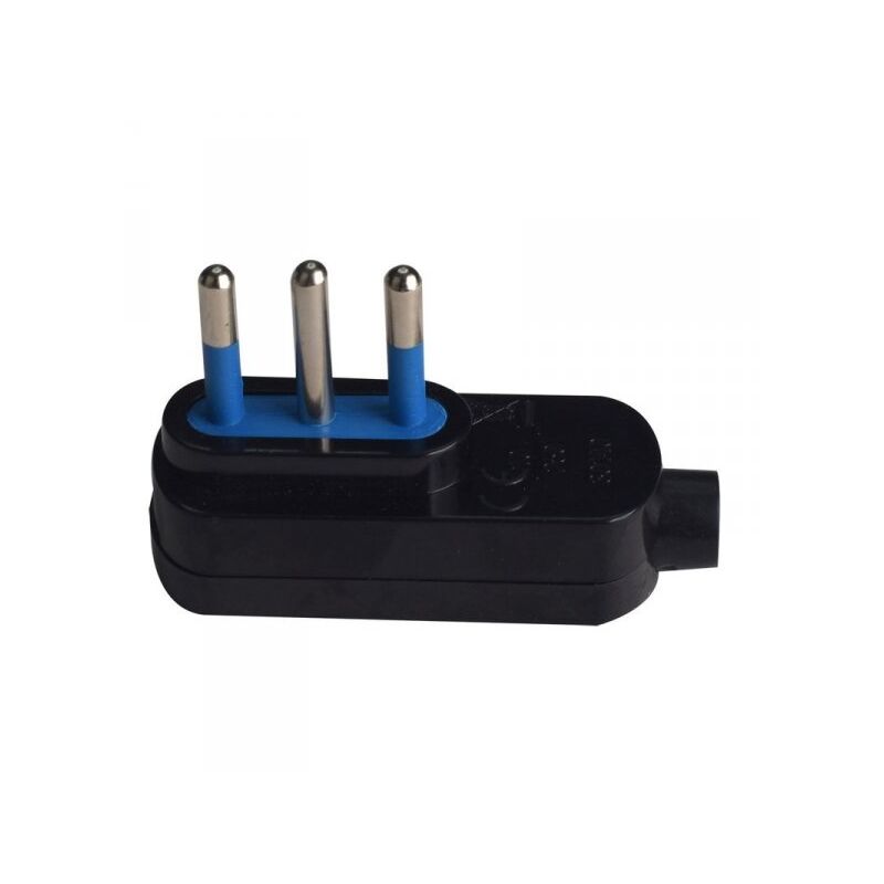 foto del prodotto a2zworld spina elettrica piatta salvaspazio laterale 2p t 10a 25v max 1500w spina piccola 10a nero