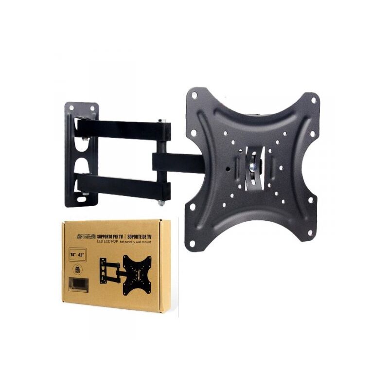 foto del prodotto a2zworld supporto tv monitor da parete adatto per misura 14 a 42 pollici regolabile max 200x200mm max 15kg