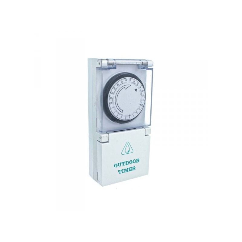 foto del prodotto a2zworld temporizzatore esterno ip44 timer meccanico regolabile 24 ore con spina 16a presa bipasso 10 16a max 3500w