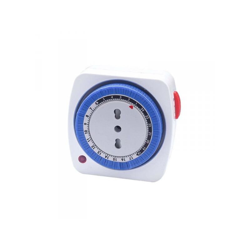 foto del prodotto a2zworld timer presa elettrica regolabile 24 ore con spina 16a presa bipasso 10 16a max 3500w dimensione compatto