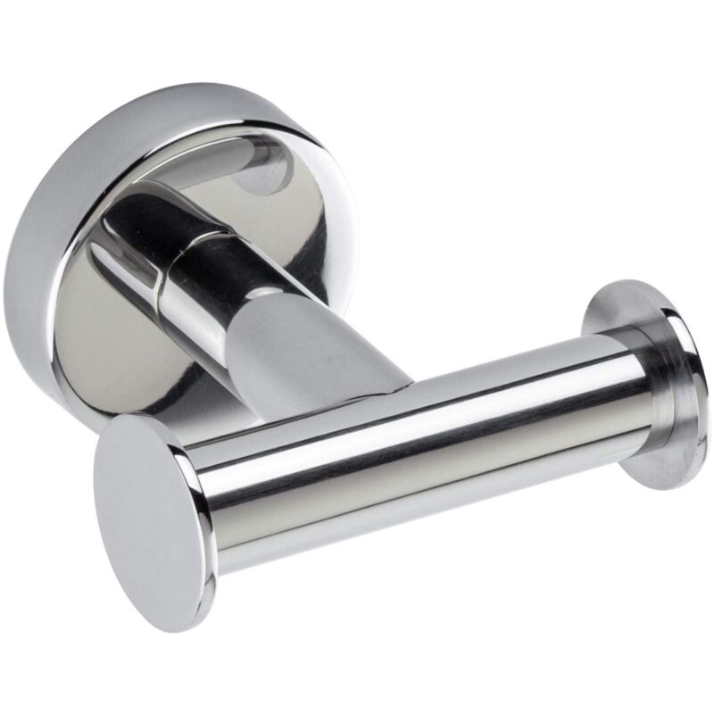 foto del prodotto a6020bal styl appendiabiti doppio da parete, acciaio inox, lucido, 8 x 8 x 5 cm inda