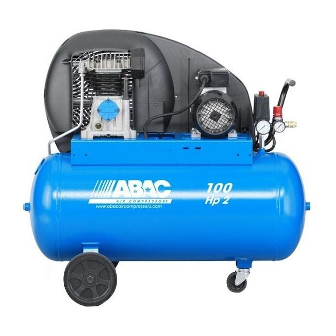 foto del prodotto abac compressore 100 hp2 m c2 a29 100 cm2 potente compressore 2 hp con serbatoio da 100 litri e uscita monofase