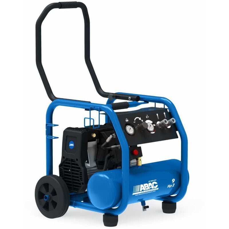 foto del prodotto abac - compressore aria elettrico silenziato portatile 9lt rollcag as20p