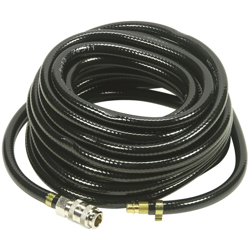 foto del prodotto abac tubo per aria compressa, materiale pvc, diam. est. 11 mm e diam. int. 6 mm. alto spessore, pressione max 20 bar. con di raccordi ad innesto