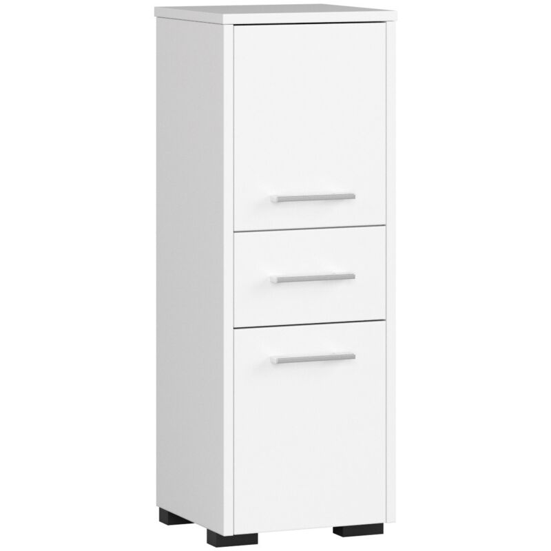 foto del prodotto abamihome mobile bagno akord bianca 30 cm 2 ante 1 cassetto 30x30x85 cm