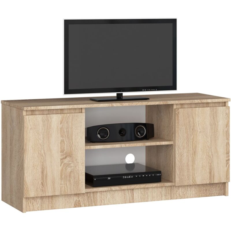 foto del prodotto abamihome mobile tv akord sonoma quercia 120 cm 2 ante 120x40x55 cm
