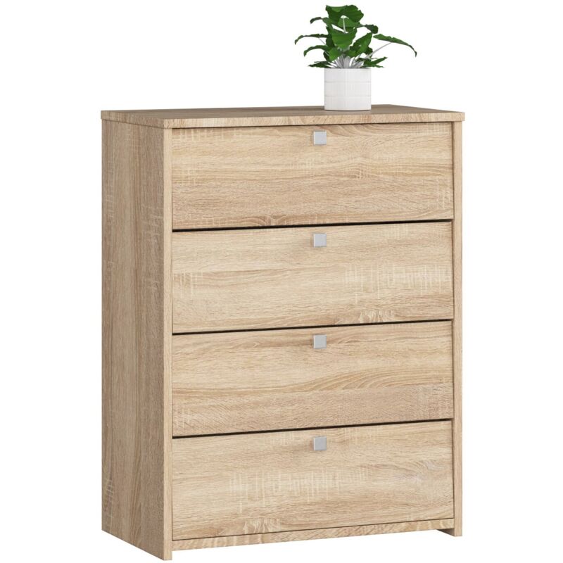 foto del prodotto abamihome scarpiera akord sonoma quercia 60 cm 4 ante 60x33x80 cm
