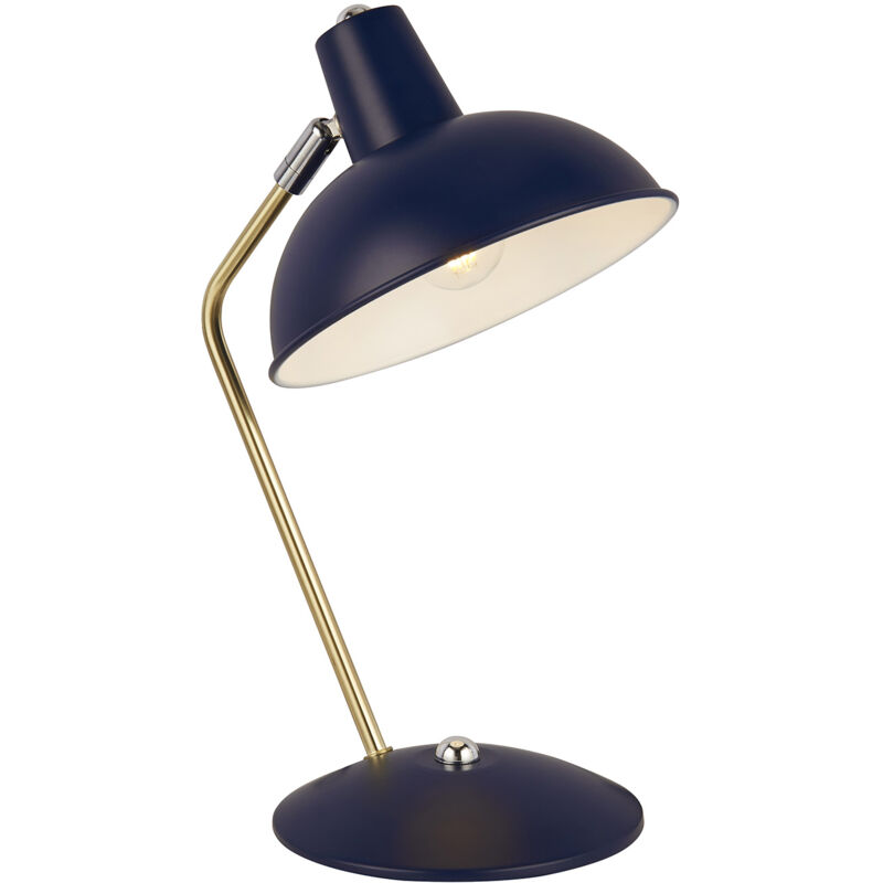 foto del prodotto abatjour contemporaneo aberdeen acciaio blu ottone 1 luce e14