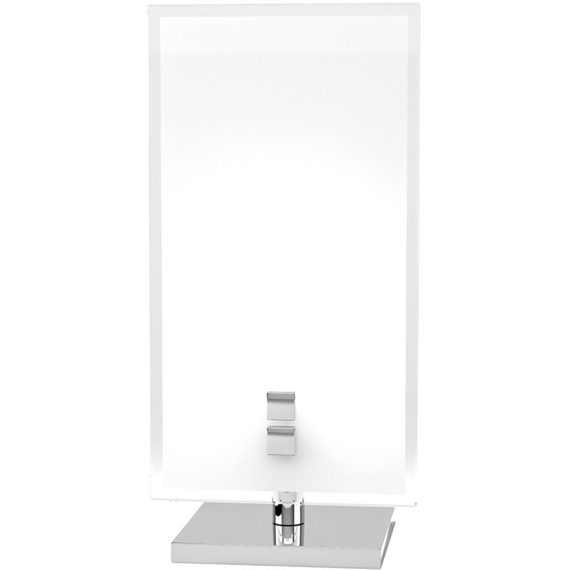 foto del prodotto abatjour contemporaneo brick metallo bianco vetro serigrafato 1 luce g9