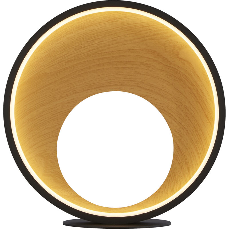 foto del prodotto abatjour contemporaneo crosby acciaio nero policarbonato marrone led 11,04 3000k