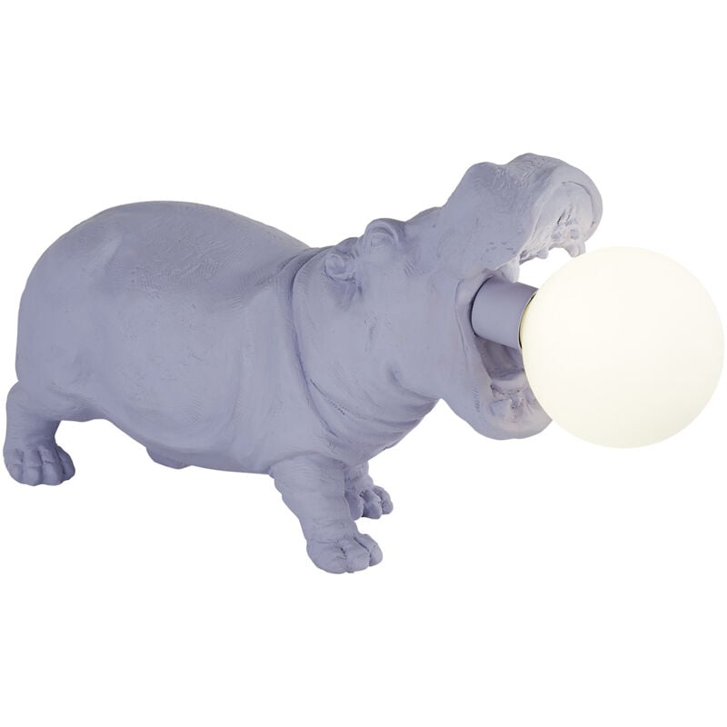 foto del prodotto abatjour contemporaneo hyppo policarbonato viola bianco 1 luce g9