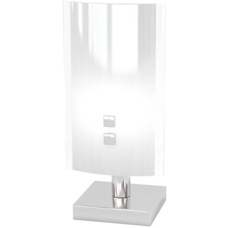 foto del prodotto abatjour contemporaneo shadow metallo e vetro bianco 1 luce g9