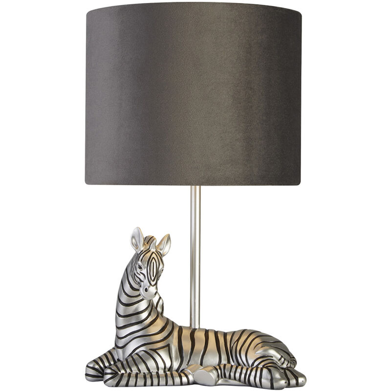 immagine 0 del prodotto abatjour contemporaneo zebra policarbonato argento multicolor 1 luce e27