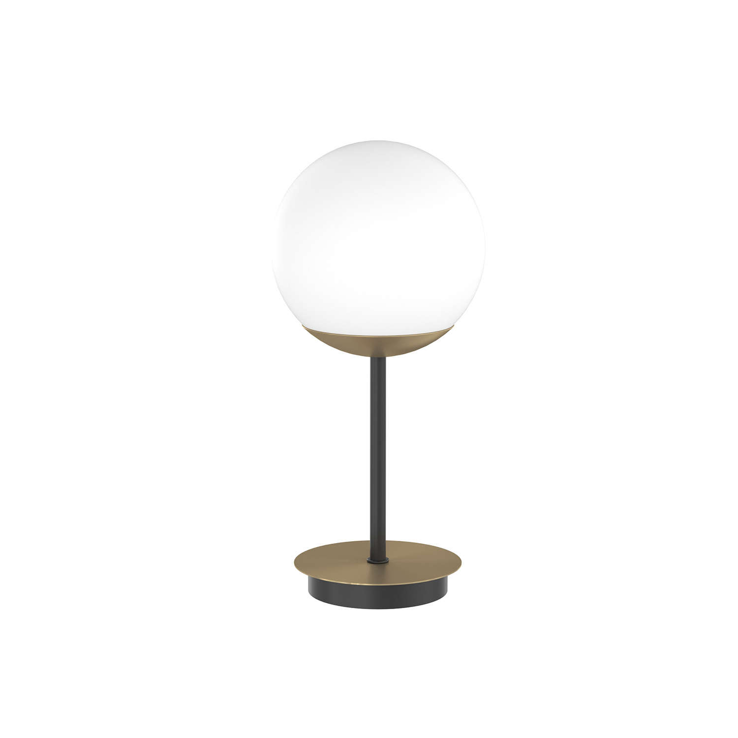 foto del prodotto abatjour moderno clear metallo nero e ottone vetro bianco 1 luce e27