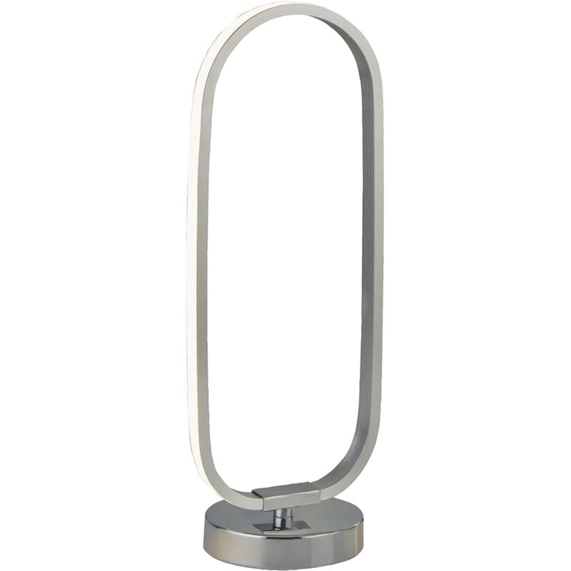 foto del prodotto abatjour moderno liner alluminio cromo policarbonato bianco led 12w 3000k