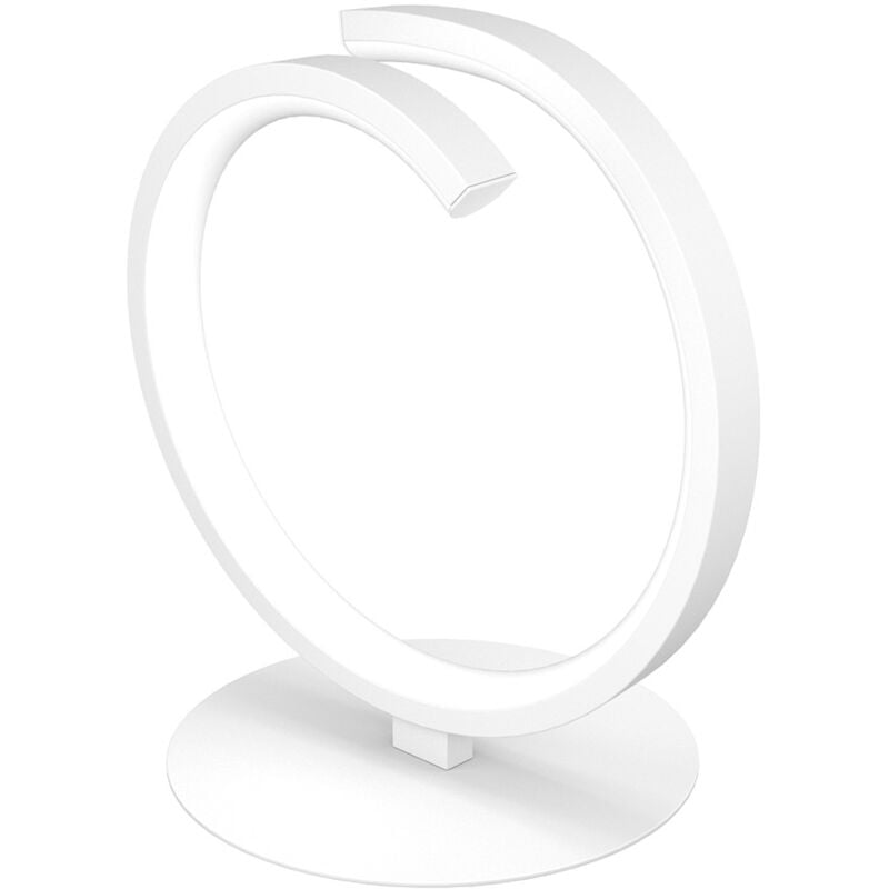 foto del prodotto abatjour moderno tornado alluminio bianco led 12w luce caldanaturale