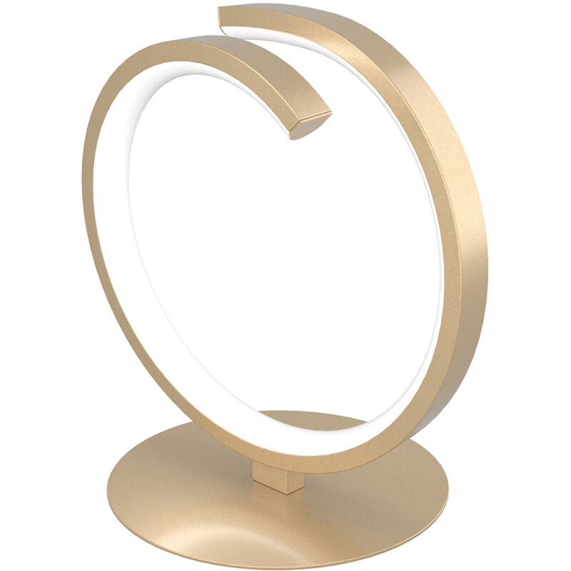 foto del prodotto abatjour moderno tornado alluminio oro led 12w luce caldanaturale