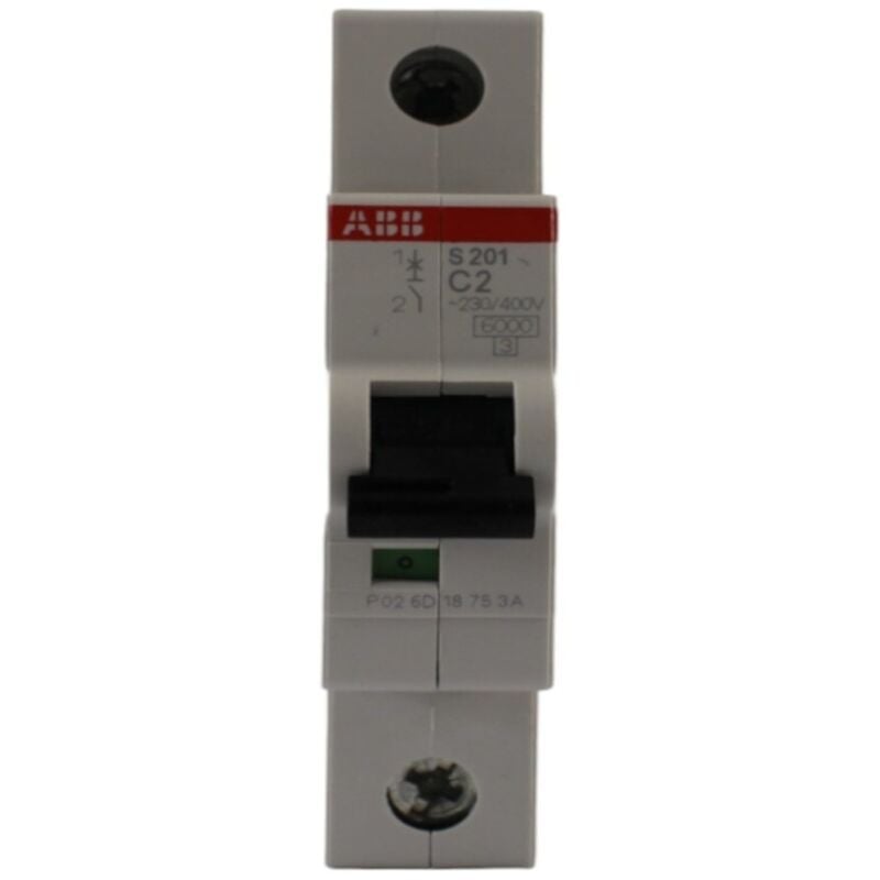 foto del prodotto abb 2cds251001r0024 s201-c2 interruttore magnetotermico 1 polo 2 a 230 v