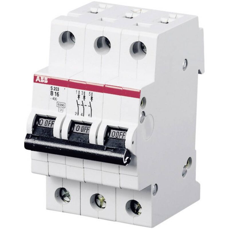 foto del prodotto abb 2cds253001r0205 s203 b20 interruttore magnetotermico 3 poli 20 a