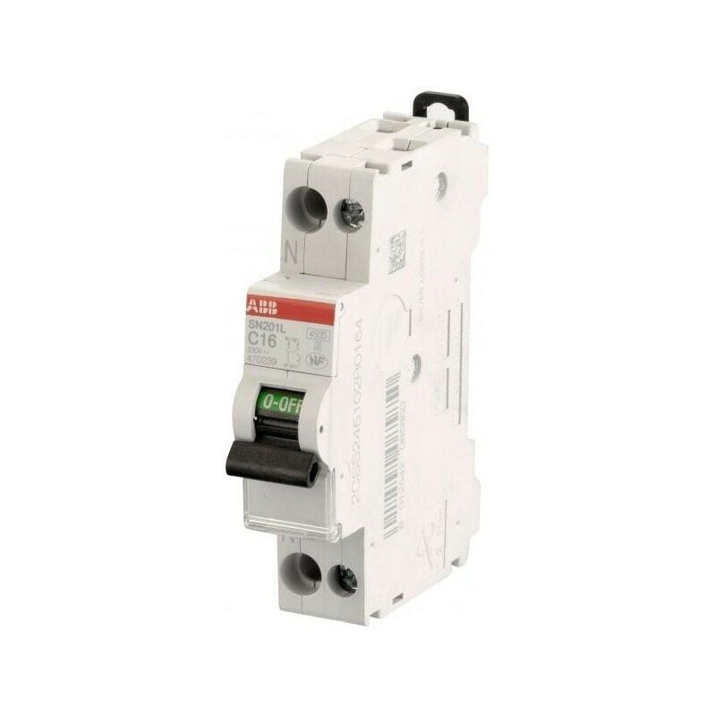 foto del prodotto abb 470636 interruttore magnetotermico 10a 1p n 230v 6ka curva c a vite sn201