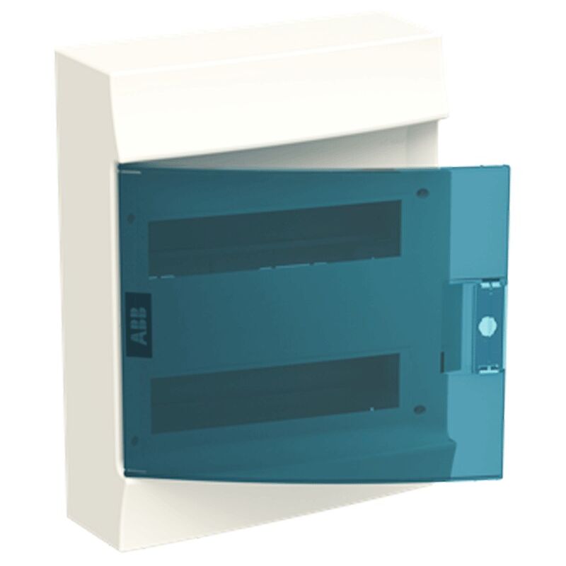foto del prodotto abb centralino a parete 24 moduli ip41 porta blue petrol bianco 2 file 41p12x22