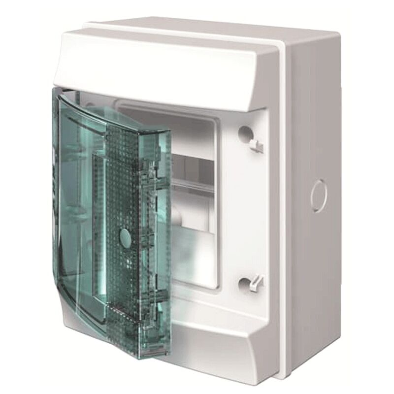 foto del prodotto abb centralino a parete grigio 4 moduli con porta ip65 65p04x12