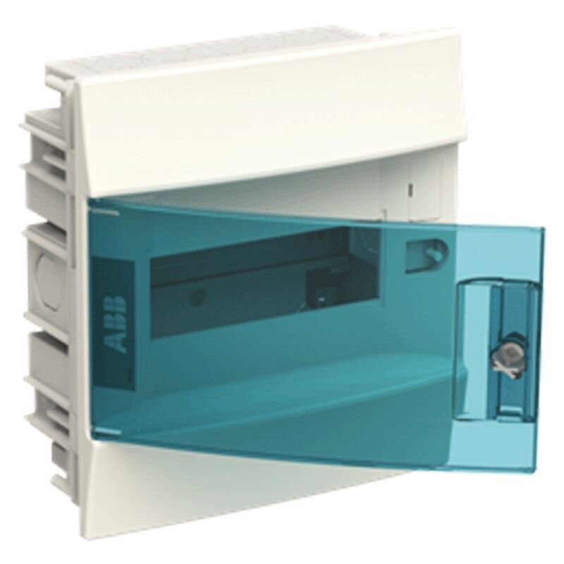 foto del prodotto abb centralino da incasso 8 moduli ip41 porta blue petrol bianco 41a08x12