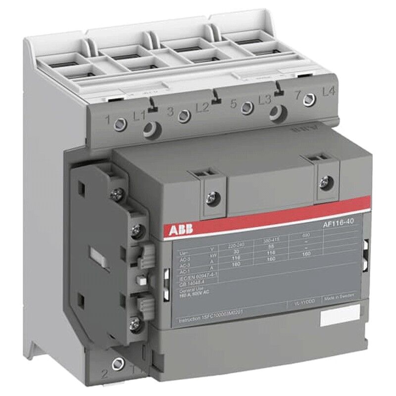 foto del prodotto abb contattore 4 poli 160a 100 250v a.c. d.c. af116401113