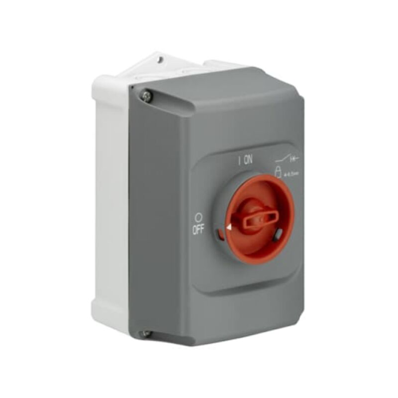 foto del prodotto abb custodia grigia con maniglia rossa per ms116 132 ib132f