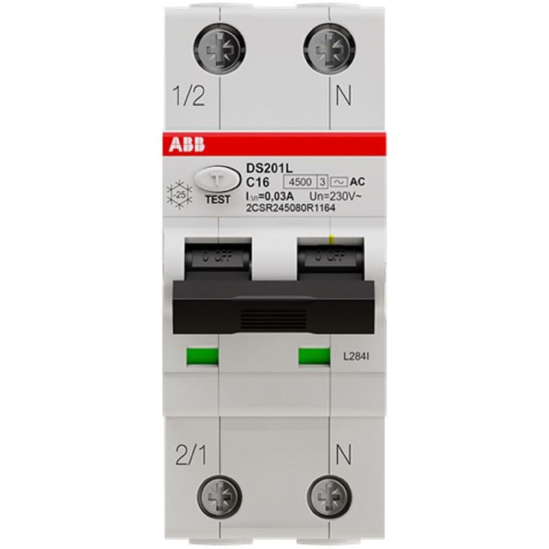 foto del prodotto abb ds201 l interruttore differenziale magnetotermico 4,5ka 1p n ac