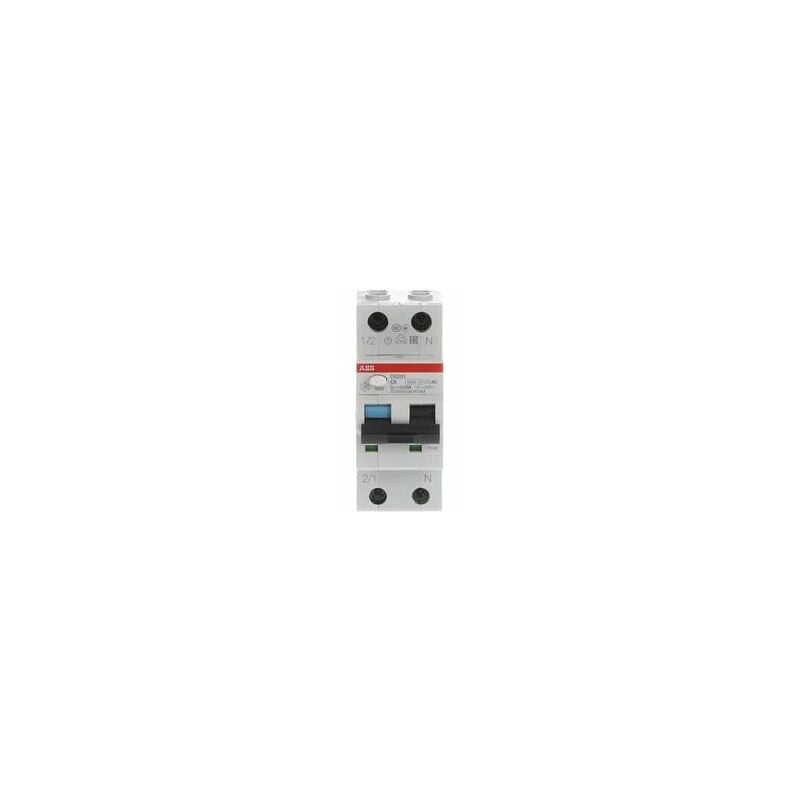 foto del prodotto abb ds201c6ac30 interruttore magnetotermico differenziale 6ka 1p n tipo ac c6 30ma