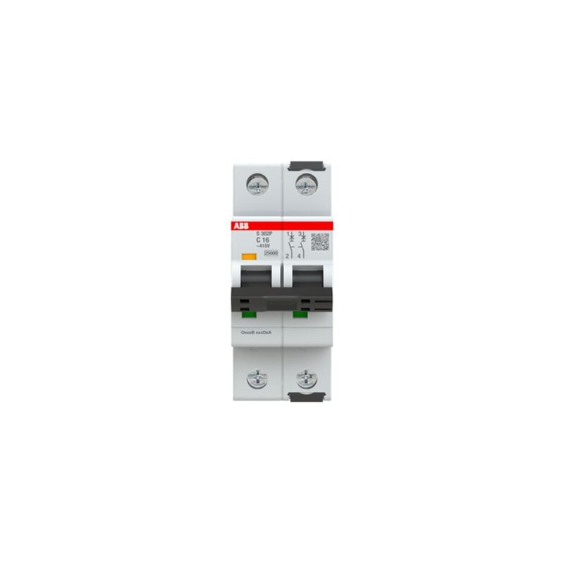 foto del prodotto abb interruttore automatico miniaturizzato s302p c16 2p c 16 a