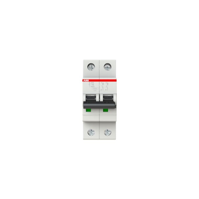 foto del prodotto abb interruttore automatico s202 c16 6ka 2p s465908