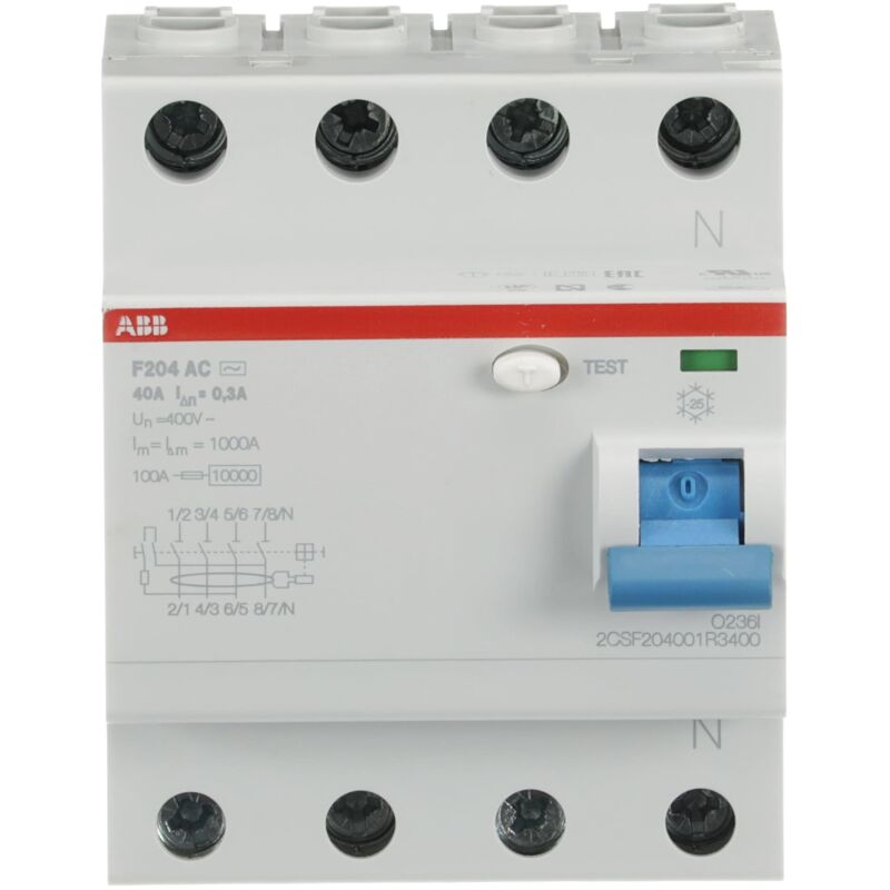 foto del prodotto abb interruttore differenziale puro 4p f204 ac 40a 300ma f427819