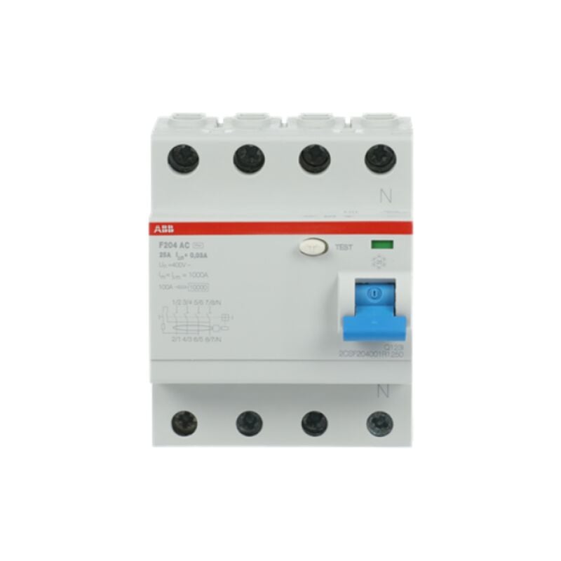 foto del prodotto abb interruttore differenziale puro f204 ac 40a 30ma 4p f427813