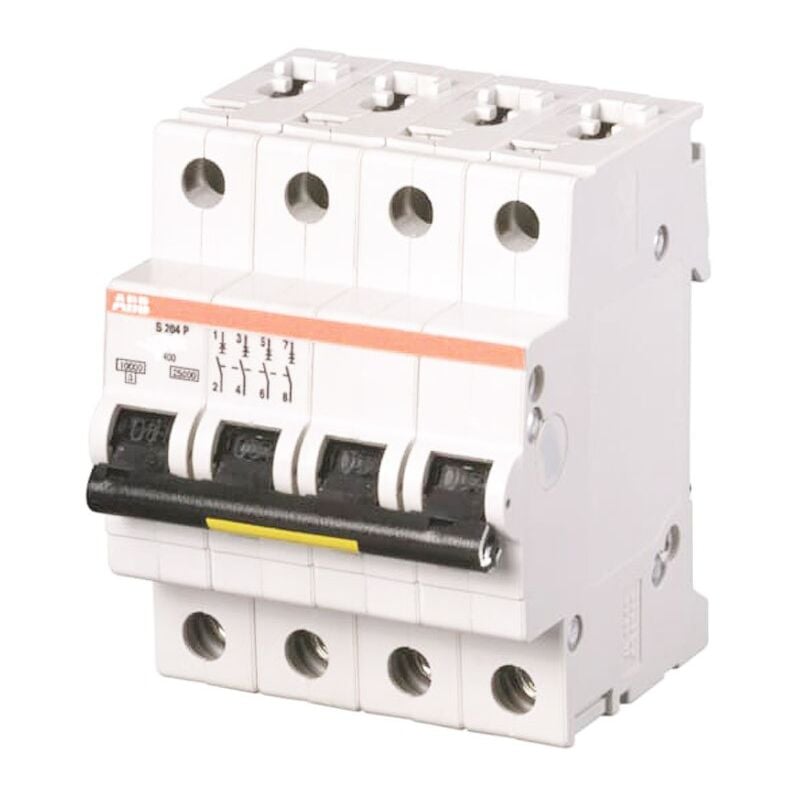 foto del prodotto abb interruttore magnetotermico s204p 40a 4p 15ka c 4 moduli s590822