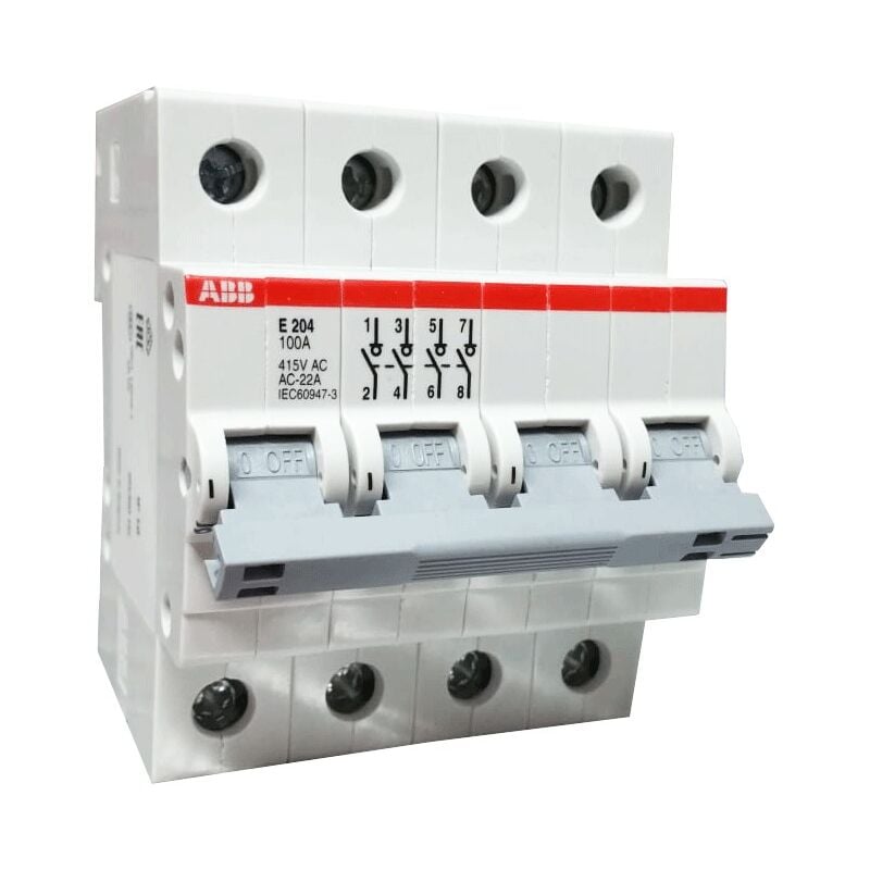 foto del prodotto abb interruttore sezionatore e204 100g 4p 100a 4m m646291