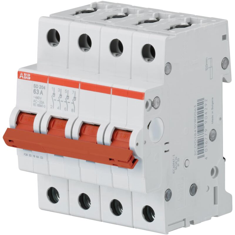 foto del prodotto abb interruttore sezionatore sd204 40 4p 40a m990427