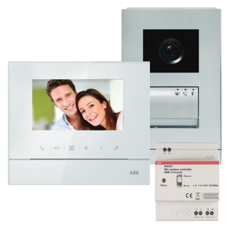 foto del prodotto abb kit videocitofono monofamiliare con vivavoce schermo 4,3 wlk311b