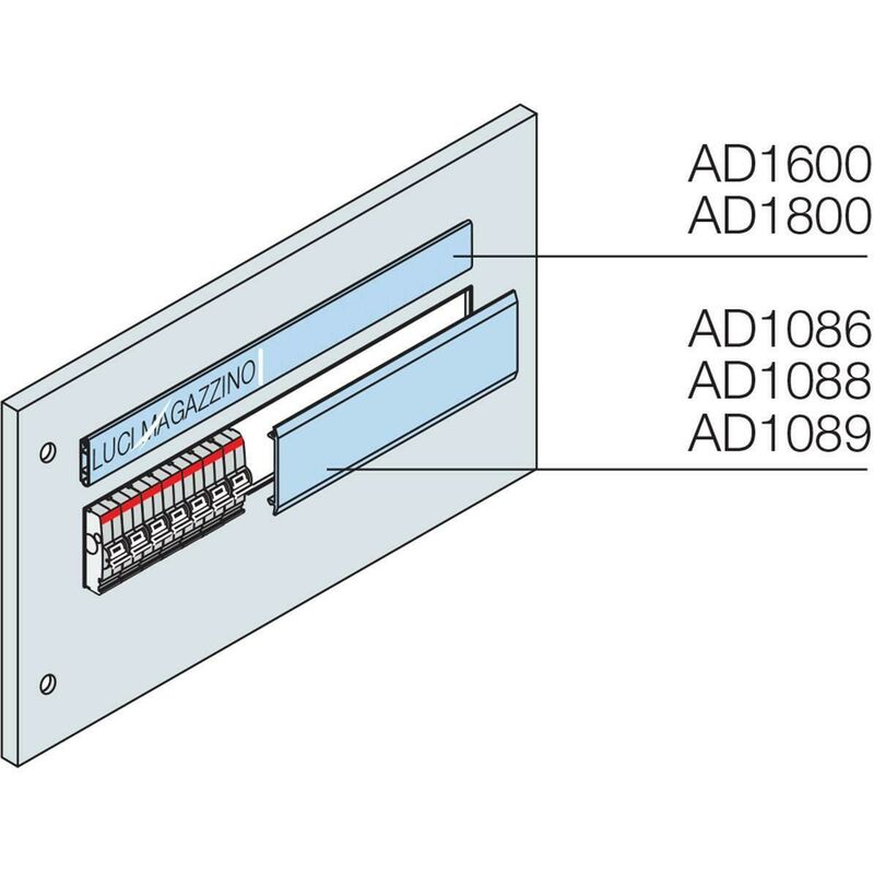 foto del prodotto abb l,m,k n.3 otturatori copriforo finestra feritoia din 36 moduli ral 7035