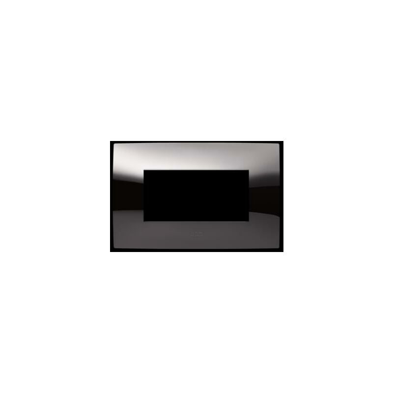 foto del prodotto abb placca 4 moduli metal black lucido chiara 2csk0417ch